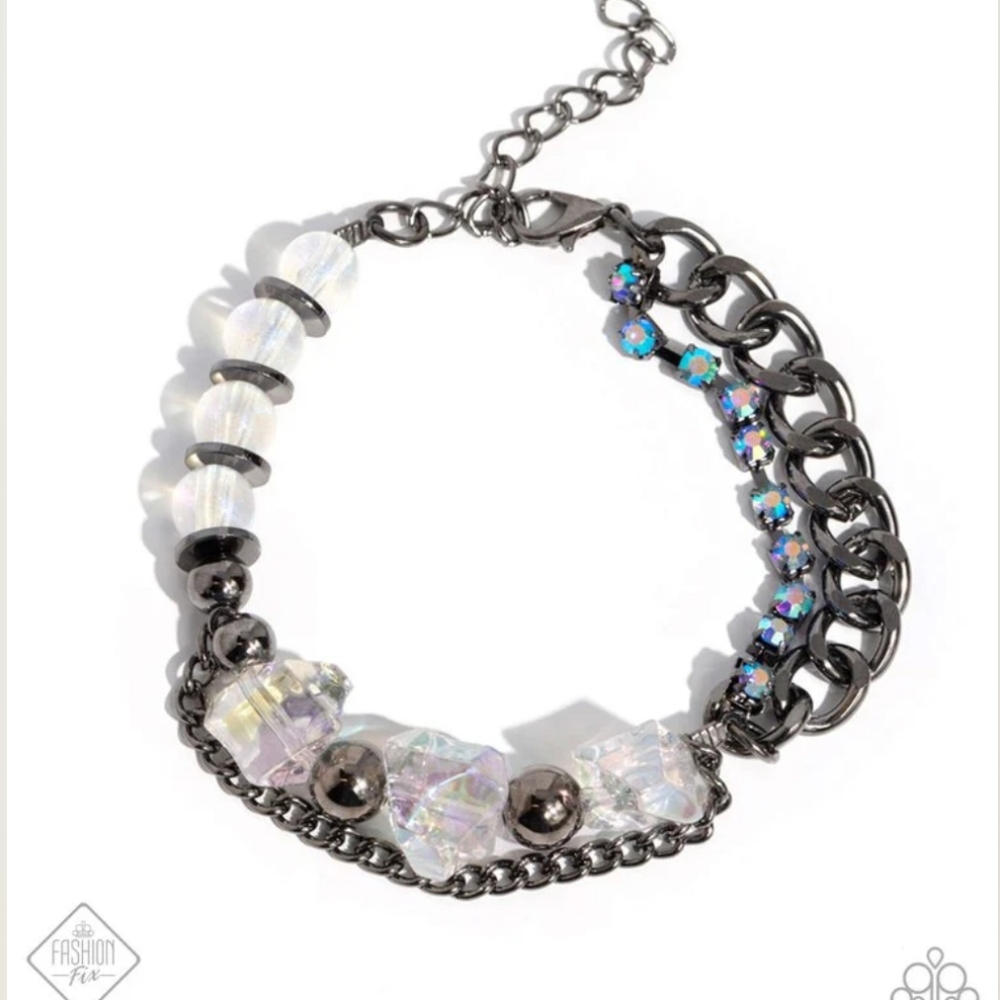Commanding Capability Blue Bracelet Iridescent Fashion Jewelry